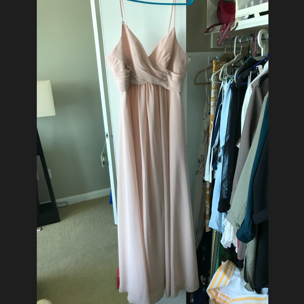 Blush long dress; size 12 (more like size 6 or 8)